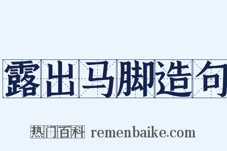 露出马脚造句是什么意思的图片